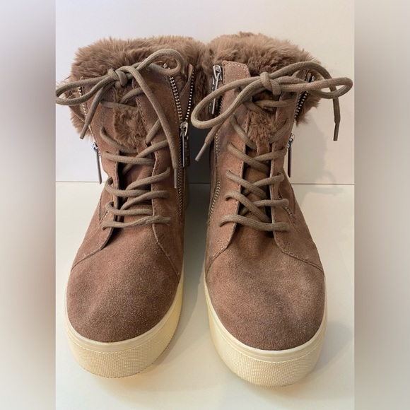 J/SLIDES NYC Sarah tan suede, 10 - Picture 1 of 4
